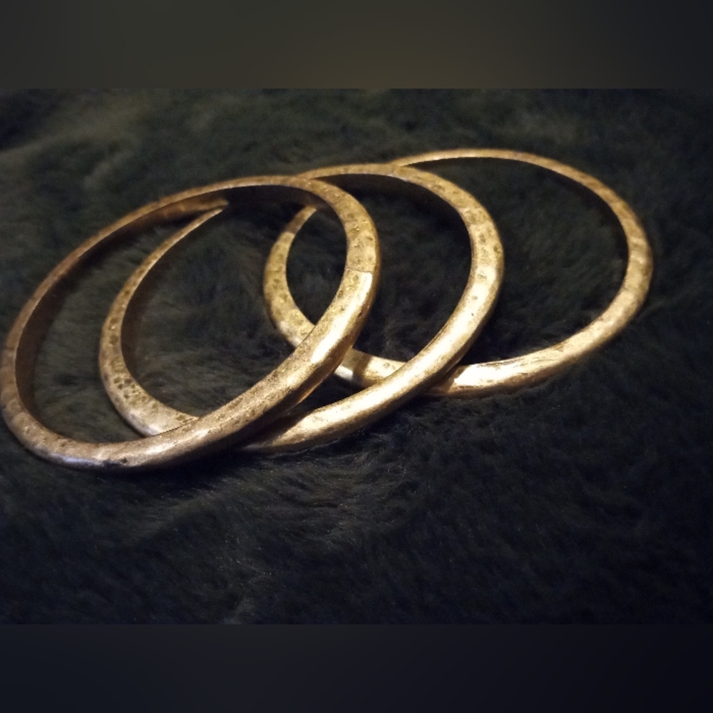 Ralph Lauren Brass Hammered Bracelets